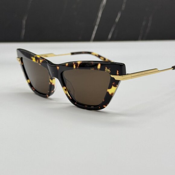 NEW BOTTEGA VENETA BV1241S 002 SUNGLASSES WOMEN HAVANA CAT EYEY EYEWEAR - Picture 8 of 13